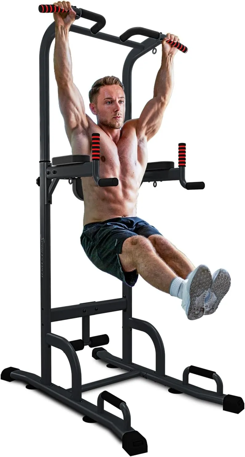 Station Sportstech PT300 pour tractions, dips, abdos et pompes – modèle haut de gamme à domicile