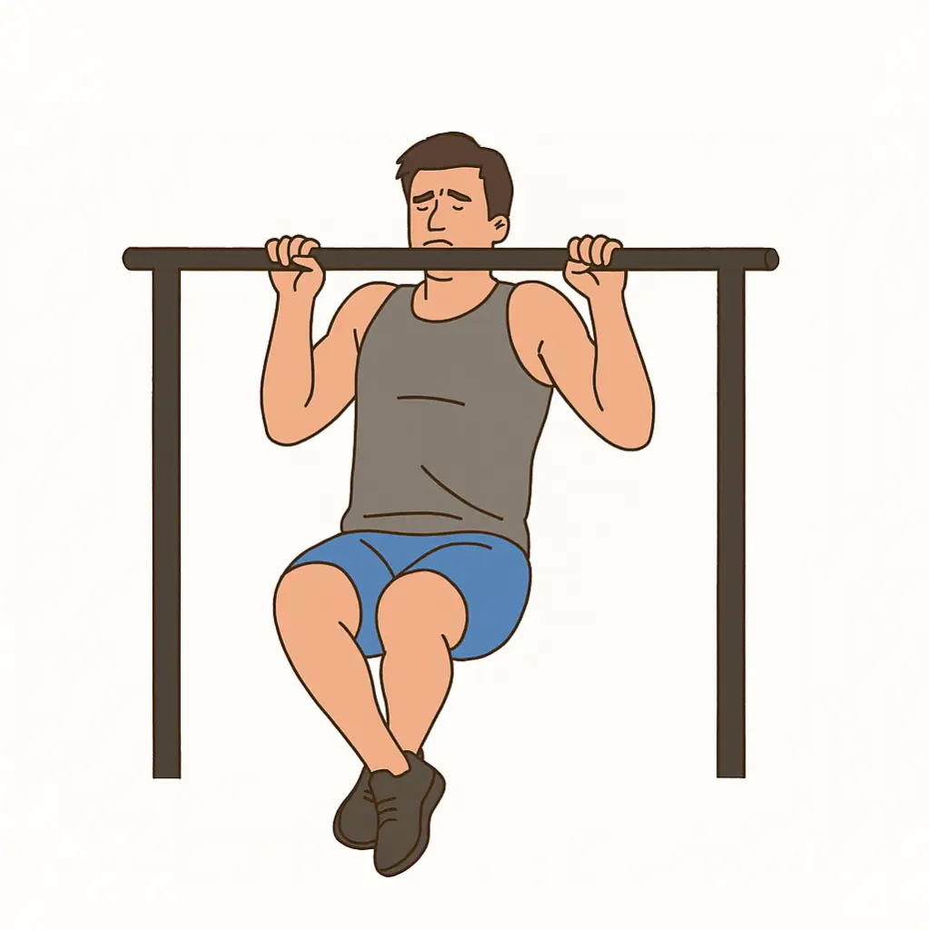 programme traction débutant - illustration d’un homme en difficulté