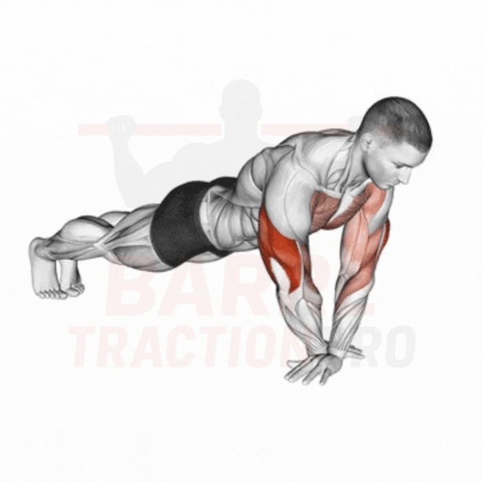 Pompe bras croisés : Pectoraux, triceps, core