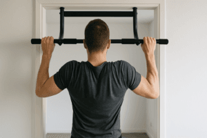 Illustration barre de traction pas cher — scène d'utilisation réaliste