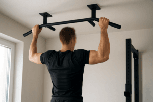 Illustration barre de traction plafond bas — scène d'utilisation réaliste