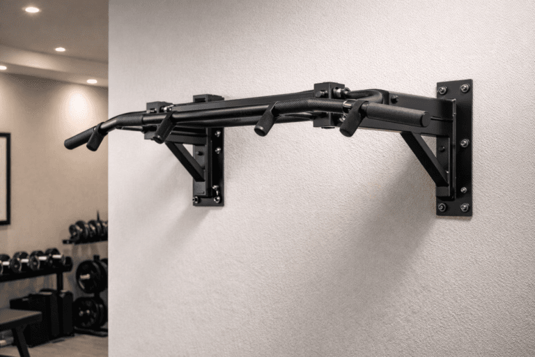 Illustration barre traction haut de gamme — scène d'utilisation réaliste