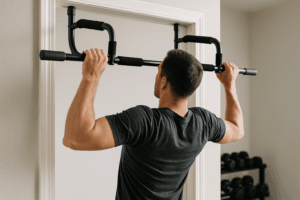 Illustration barre de traction amazon — scène d'utilisation réaliste