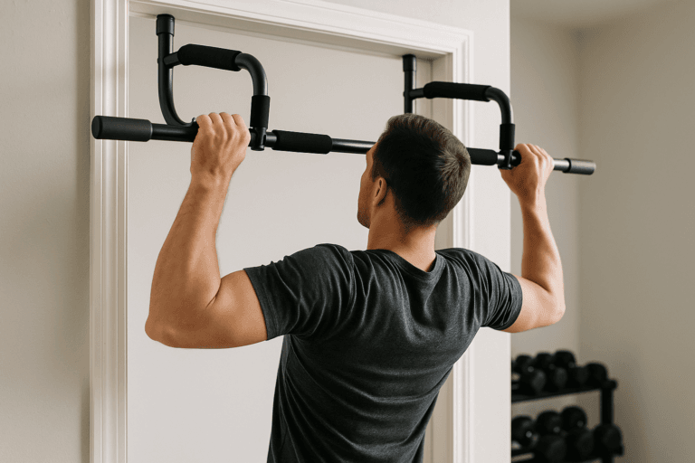 Illustration barre de traction amazon — scène d'utilisation réaliste