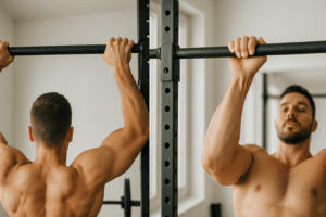 Tractions prise large vs prise serrée : comparaison visuelle sur barre de traction