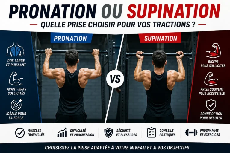 Comparaison entre traction en pronation et traction en supination pour choisir la meilleure prise selon les muscles travaillés