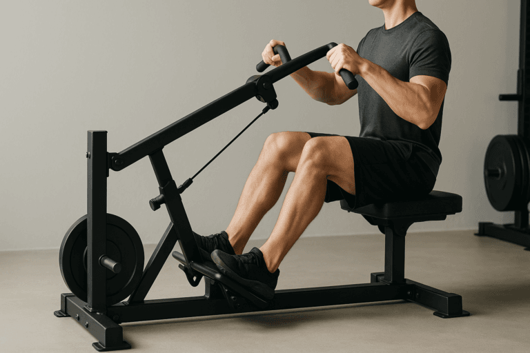 Illustration rowing inverse — scène d'utilisation réaliste