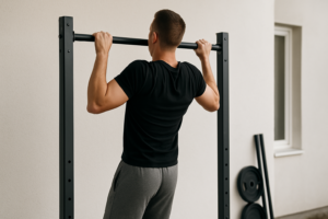 Illustration barre traction exterieure — scène d'utilisation réaliste