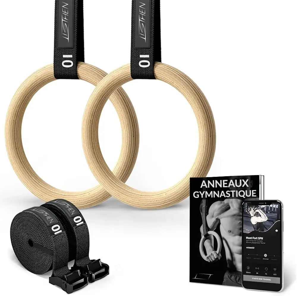 Anneaux de gymnastique LISTHEN en bois