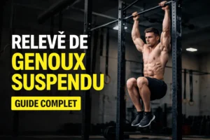 Relevé de genoux suspendu à la barre de traction pour travailler les abdos