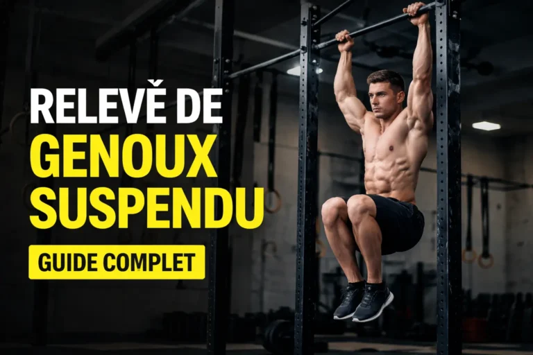 Relevé de genoux suspendu à la barre de traction pour travailler les abdos