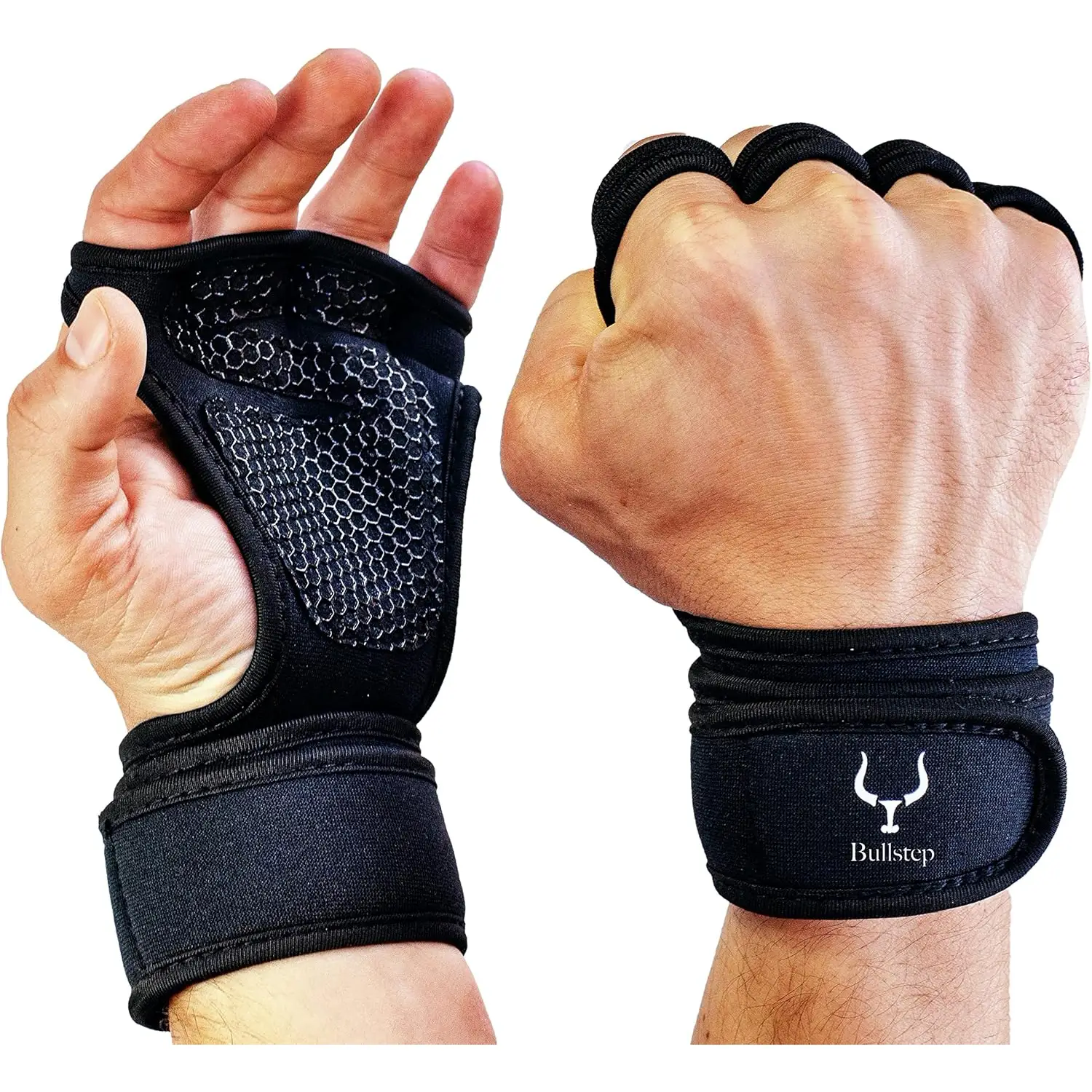 Bullstep gants musculation pour entraînement traction et protection des mains