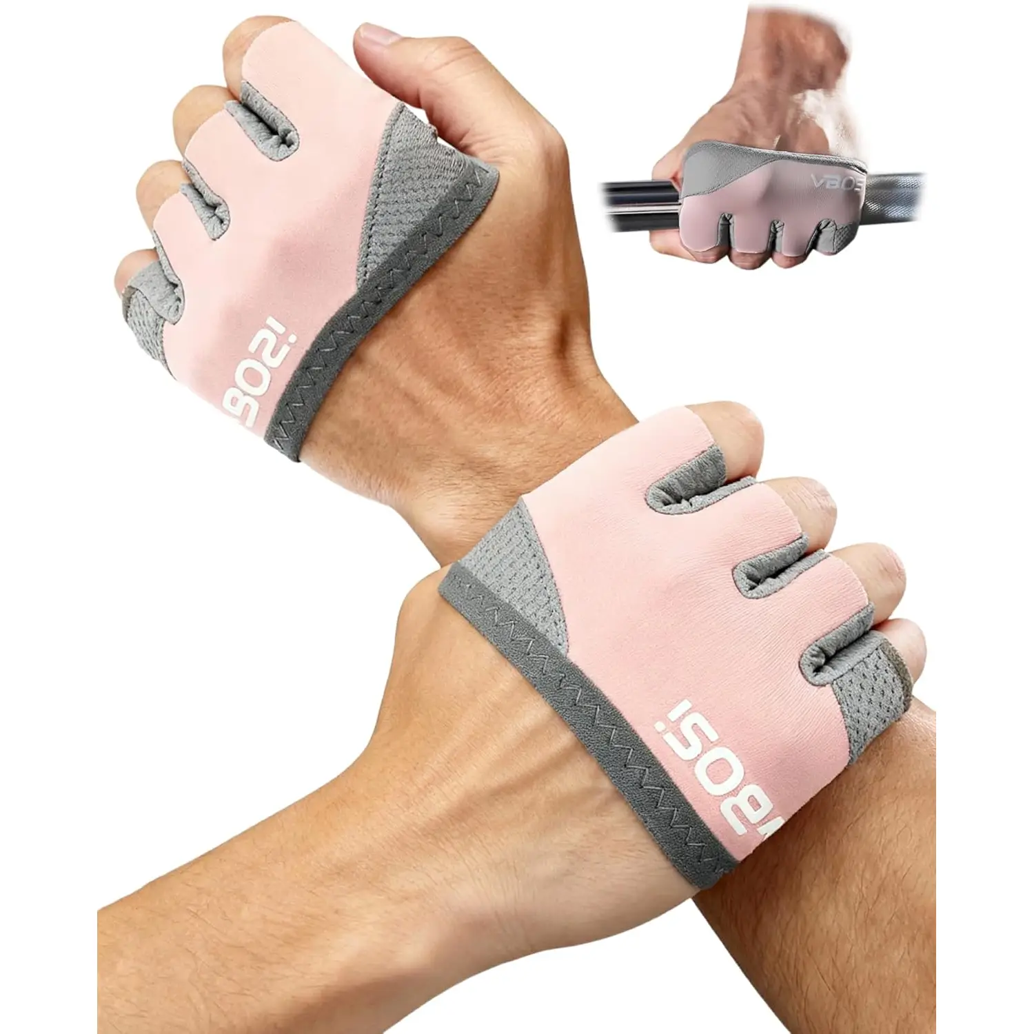 FitDA gants de fitness demi-paume pour grip et tractions